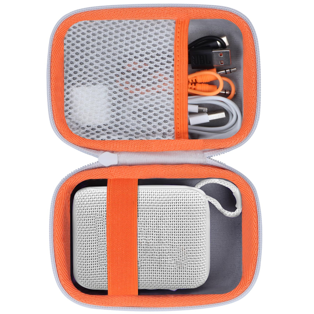Hart Reise Schutz Hülle Etui Tasche für JBL Go 4 / JBL GO 3 Tragbaren Lautsprecher (Weiss), Weiss