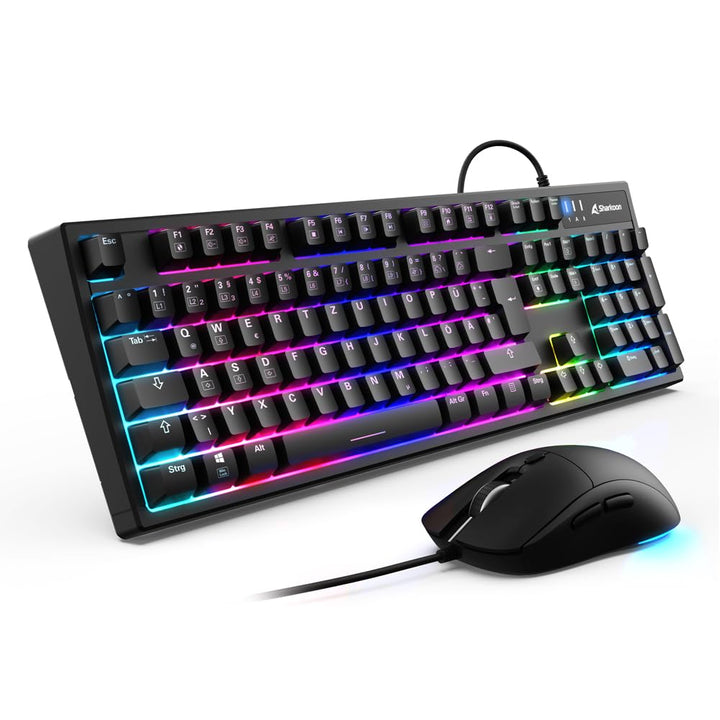 Sharkoon Skiller SGB15 Combo, RGB Gaming Keyboard & Gaming Maus
