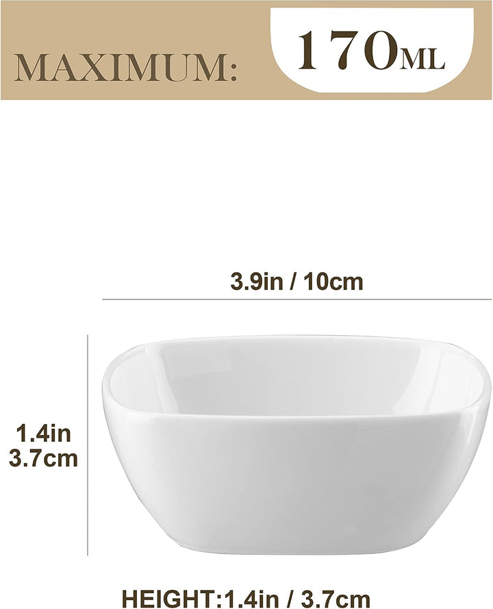 MALACASA, Serie Ramekin.Dish, 12-tlg. Set MINI Porzellan Dessert Schälchen, Dessertschalen, Snacksch