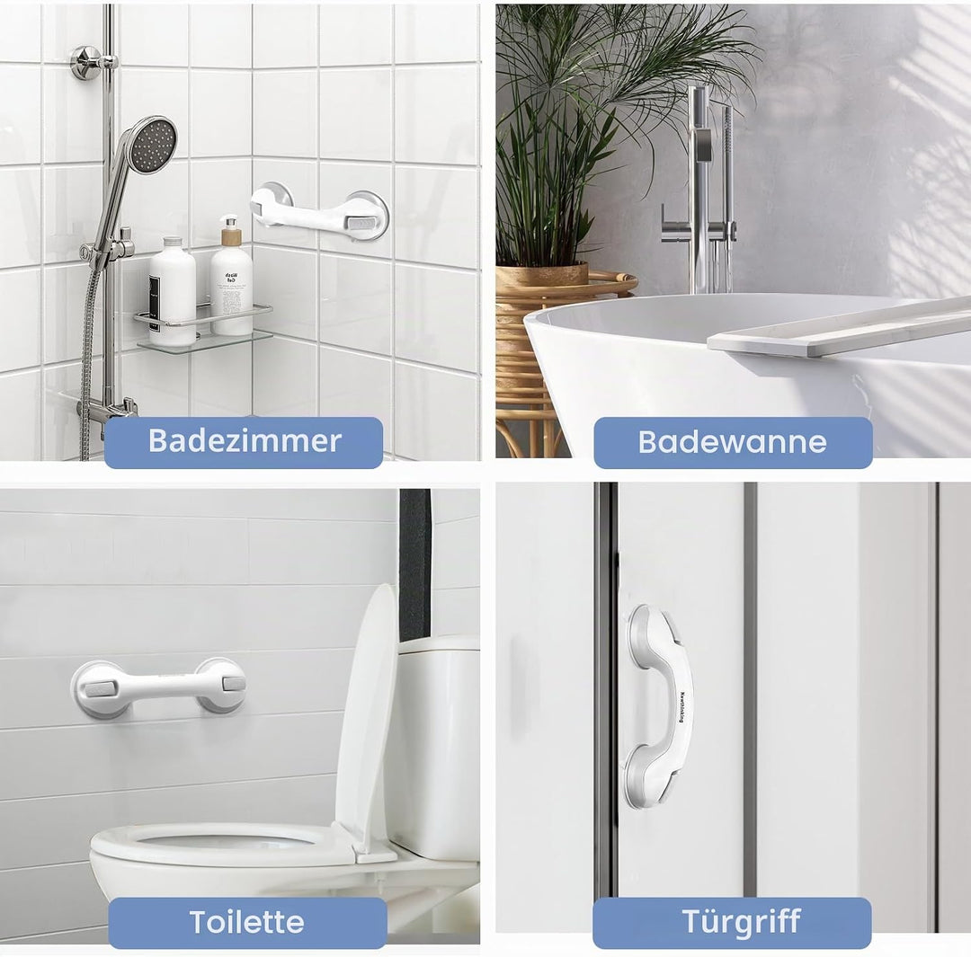 Newthinking Dusche Haltegriff mit Saugnapf 30CM, Haltegriff Dusche Ohne Bohren, Haltegriff Badewanne