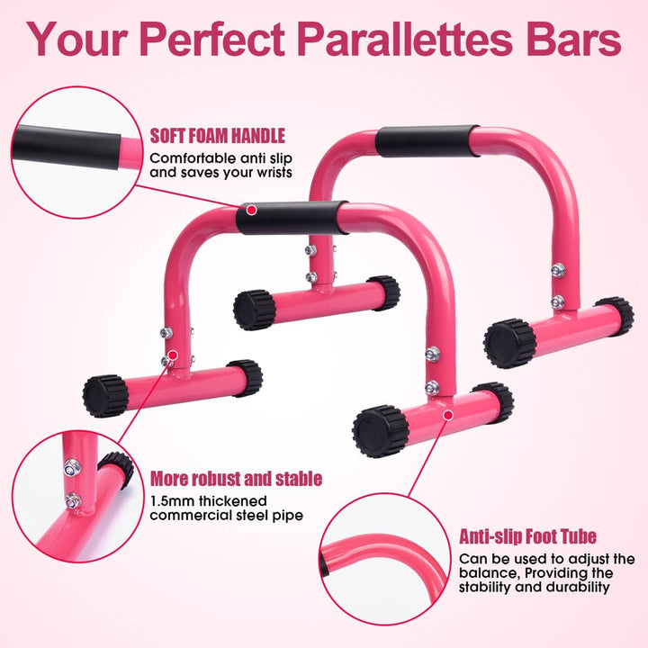 AmazeFan Parallettes, Handstand Barrenm, Grosser Push Up Bar & & Dip Barren, Rutschfeste Liegestützg