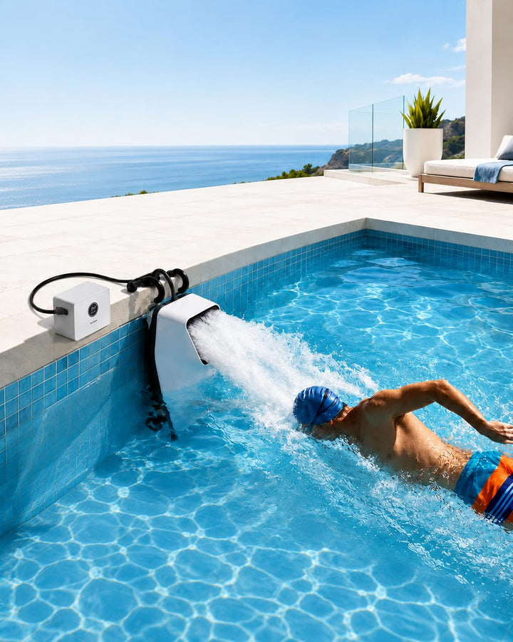 iGarden X5 Gegenstromanlage für Pool - Tragbare Schwimmanlage 700 W, 5 Geschwindigkeitsstufen, bis z