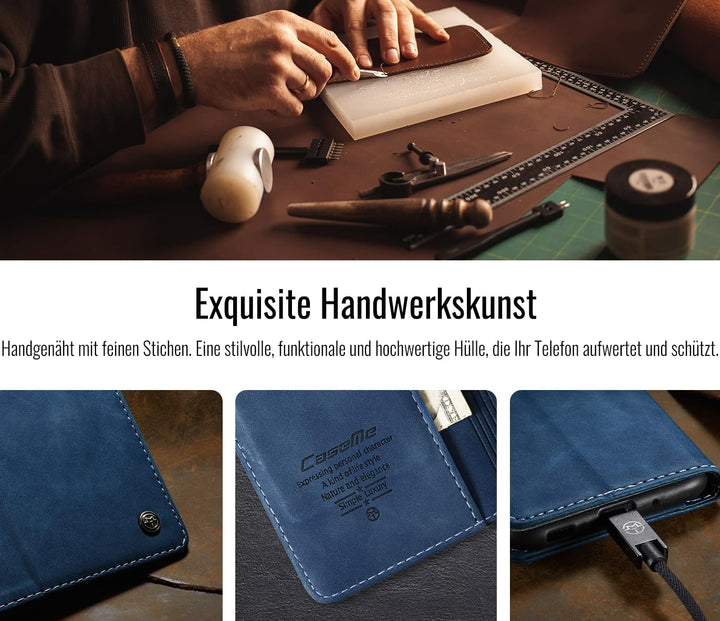 Handyhülle für Xiaomi Mi 11 Lite 4G / 5G / 5G NE Hülle, Premium Klapphülle Leder Schutzhülle Klappba