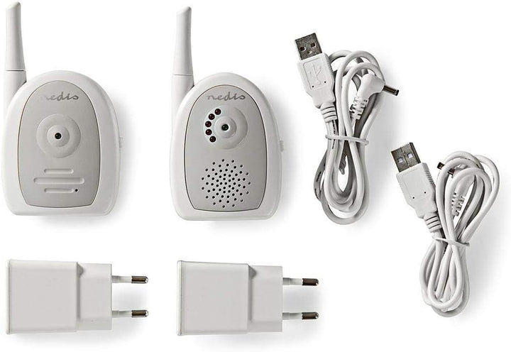 Nedis Audio-Baby-Monitor - Babyphone - FHSS - Rückruffunktion - 300 m - Batteriebetrieben/Netzstromv