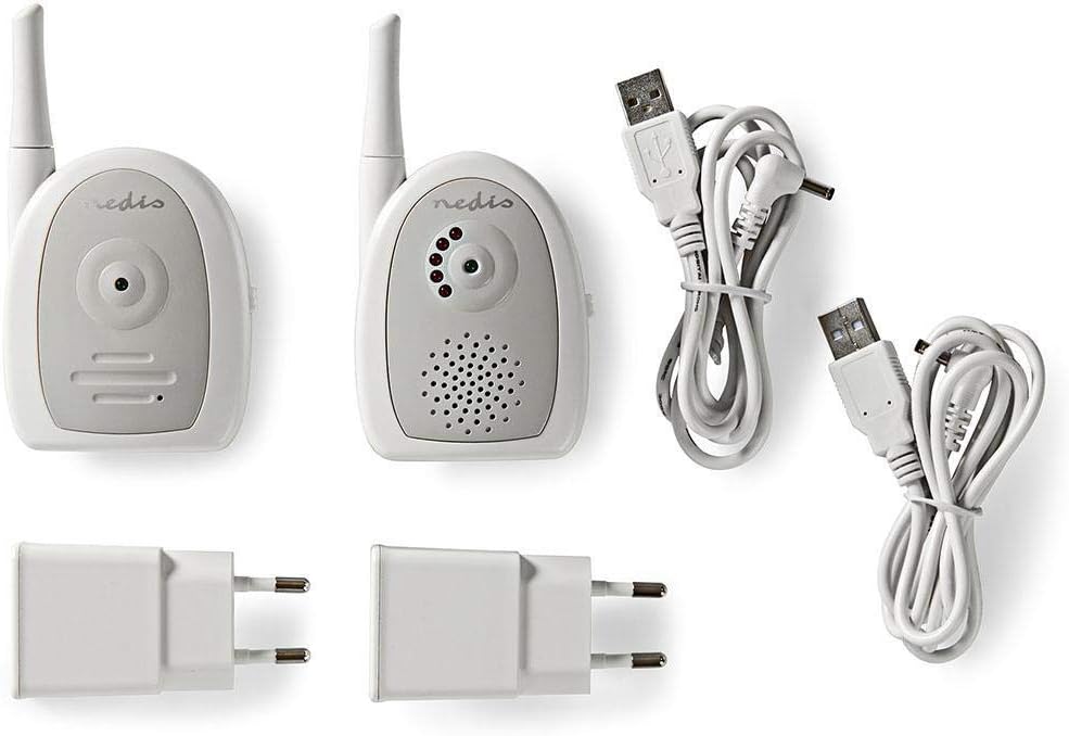 Nedis Audio-Baby-Monitor - Babyphone - FHSS - Rückruffunktion - 300 m - Batteriebetrieben/Netzstromv