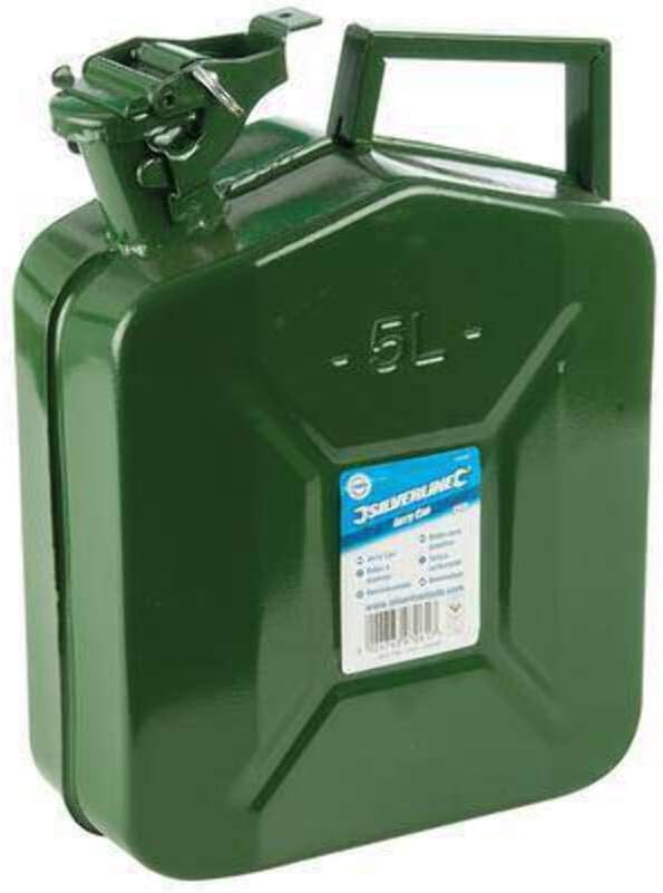 Silverline 563474 Metall-Kanister 10 l 10 Liter Einzelbett, 10 Liter Einzelbett