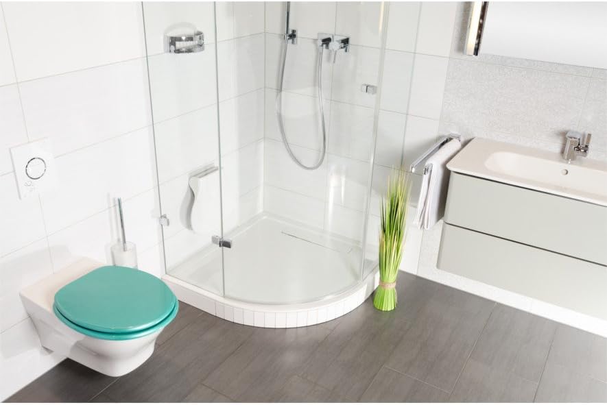 WC Sitz mit Absenkautomatik, hochwertige Oberfläche, einfache Montage, stabile Scharniere, Glitzer T