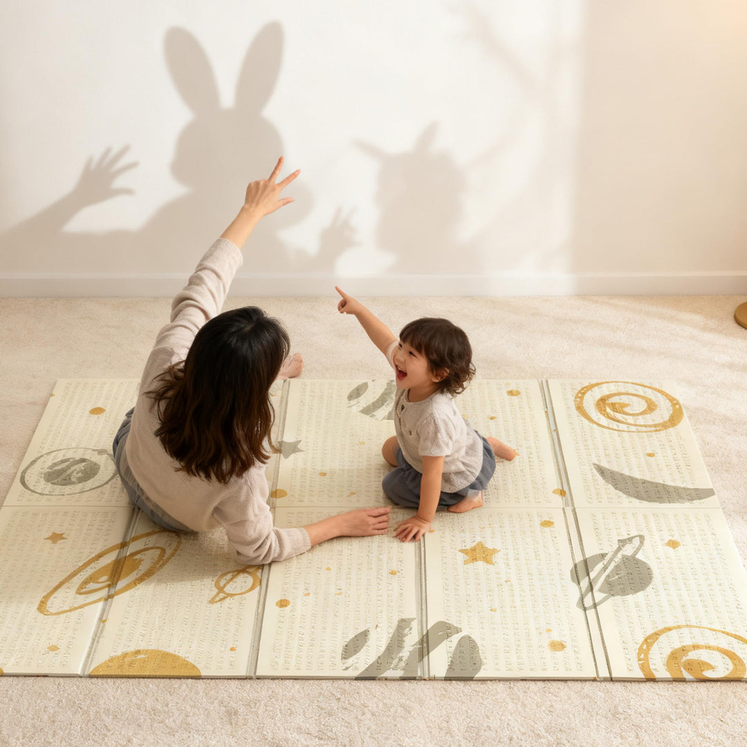 Soontrans Krabbelmatte Baby, Spielmatte Baby Faltbar, 180x120x1cm, Play Mat for Babies Doppelseitige