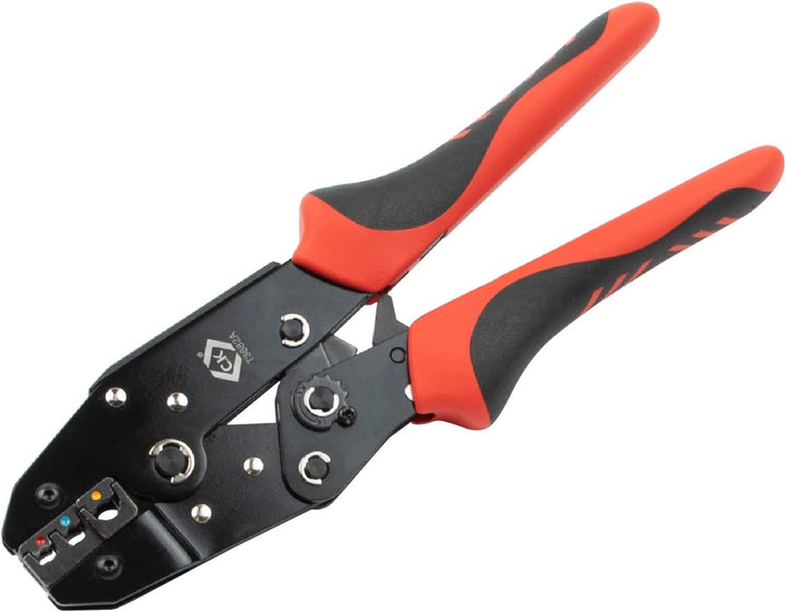 C.K Crimpzange mit Knarrenmechanismus für isolierte Kabelverbinder 0,5-6,0 mm²
