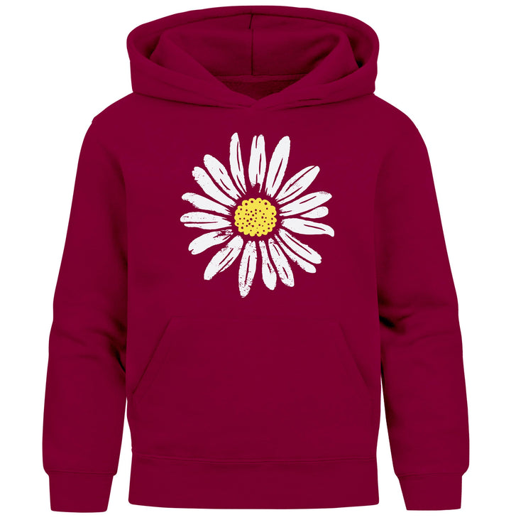 Neverless® Kinder Hoodie Mädchen Blumen Aufdruck Kapuzenpullover Sweatshirt Kapuze 140 Bordeauxrot,
