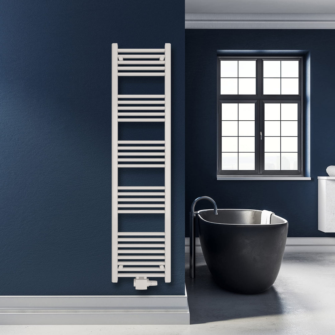 SHV Badheizkörper mit Mittelanschluss in weiss | Heizkörper für Badezimmer, Handtuchhalter für Wand