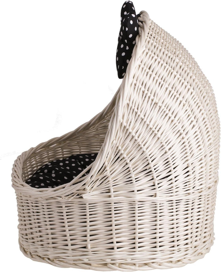 Cremefarbene Tierhütte aus Weide Cremefarben_beige, Cremefarben_beige