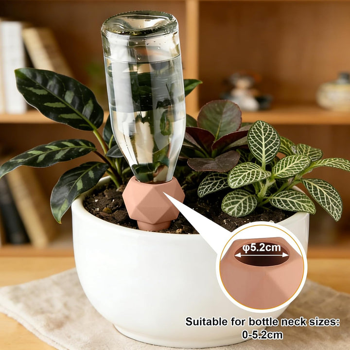 8 × 366ml Tonkegel Bewässerung Polygonal Pflanzen Bewässerungskegel Pflanzen Wasserspender Ton Autom