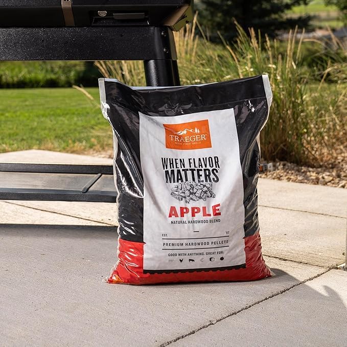 Traeger Grills Apple 100% Naturholzpellets für Smoker und Pelletgrills, BBQ, Backen, Braten und Gril