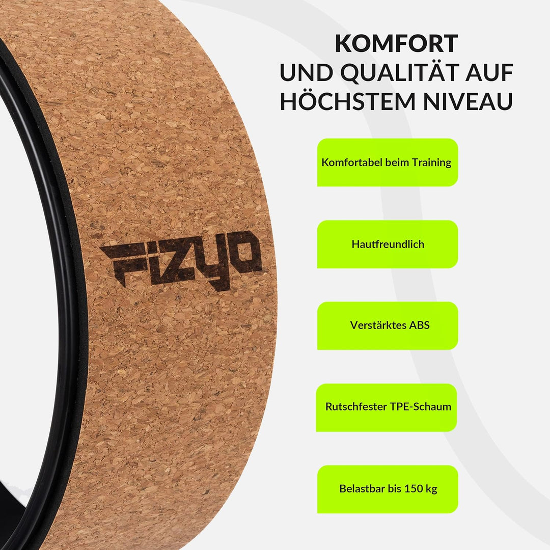 Phyzyo Yoga und Pilates Rad Ø33cm - Profirolle für Rückendehnung, Verbesserung des Gleichgewichtes u
