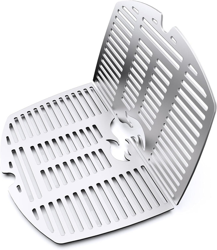 teileplus24 GRE-1-Q2 Grillrost Komplett Set aus V2A Edelstahl kompatibel mit Weber Q200 | Q220 | Q26