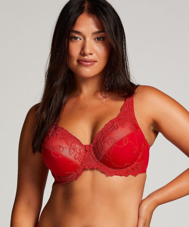 HUNKEMÖLLER Damen Mature BH 80D Rot, 80D Rot