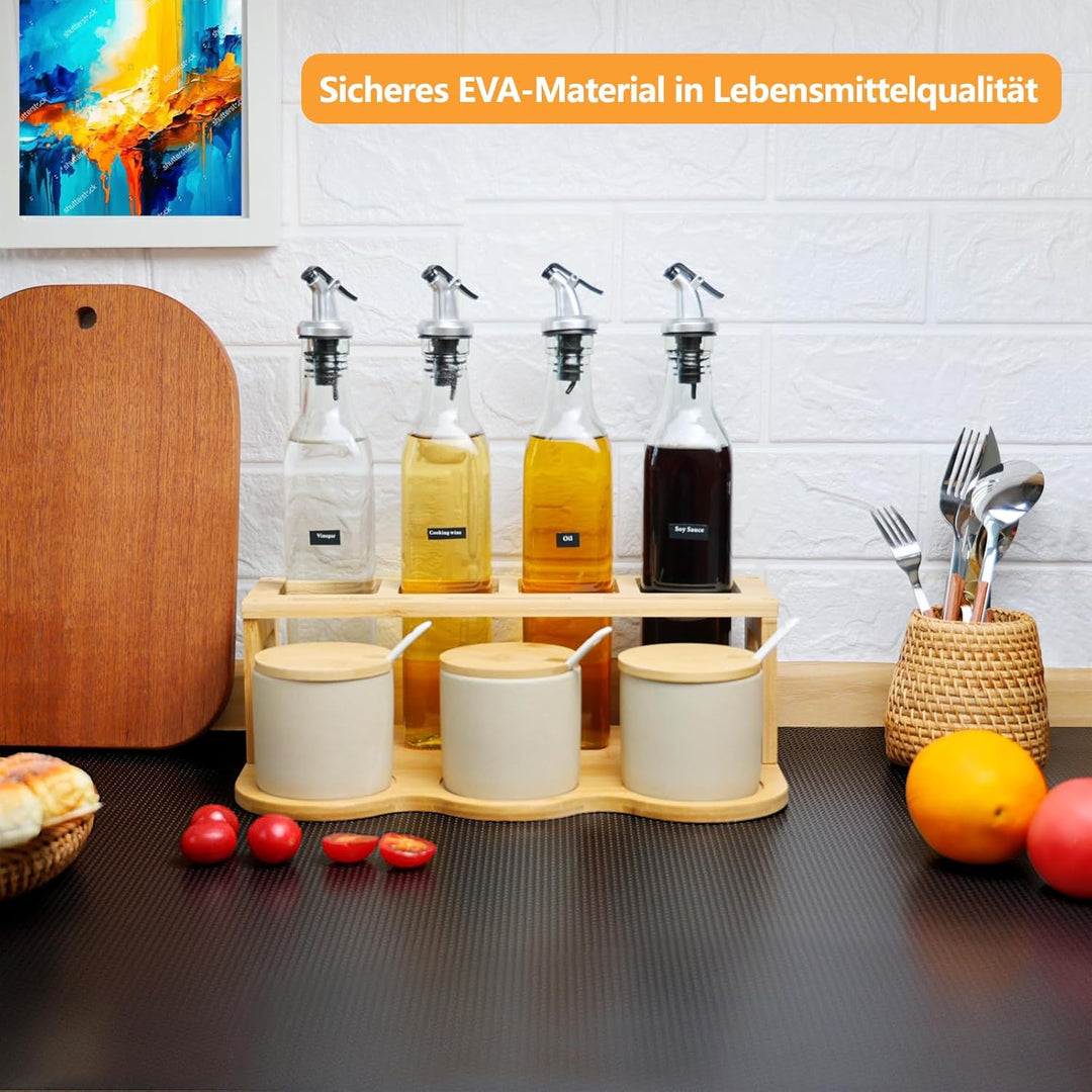 wohomuke Schubladenmatte 50x600cm küche Matte für schubladen schubladeneinlage zuschneidbar Eva Kühl