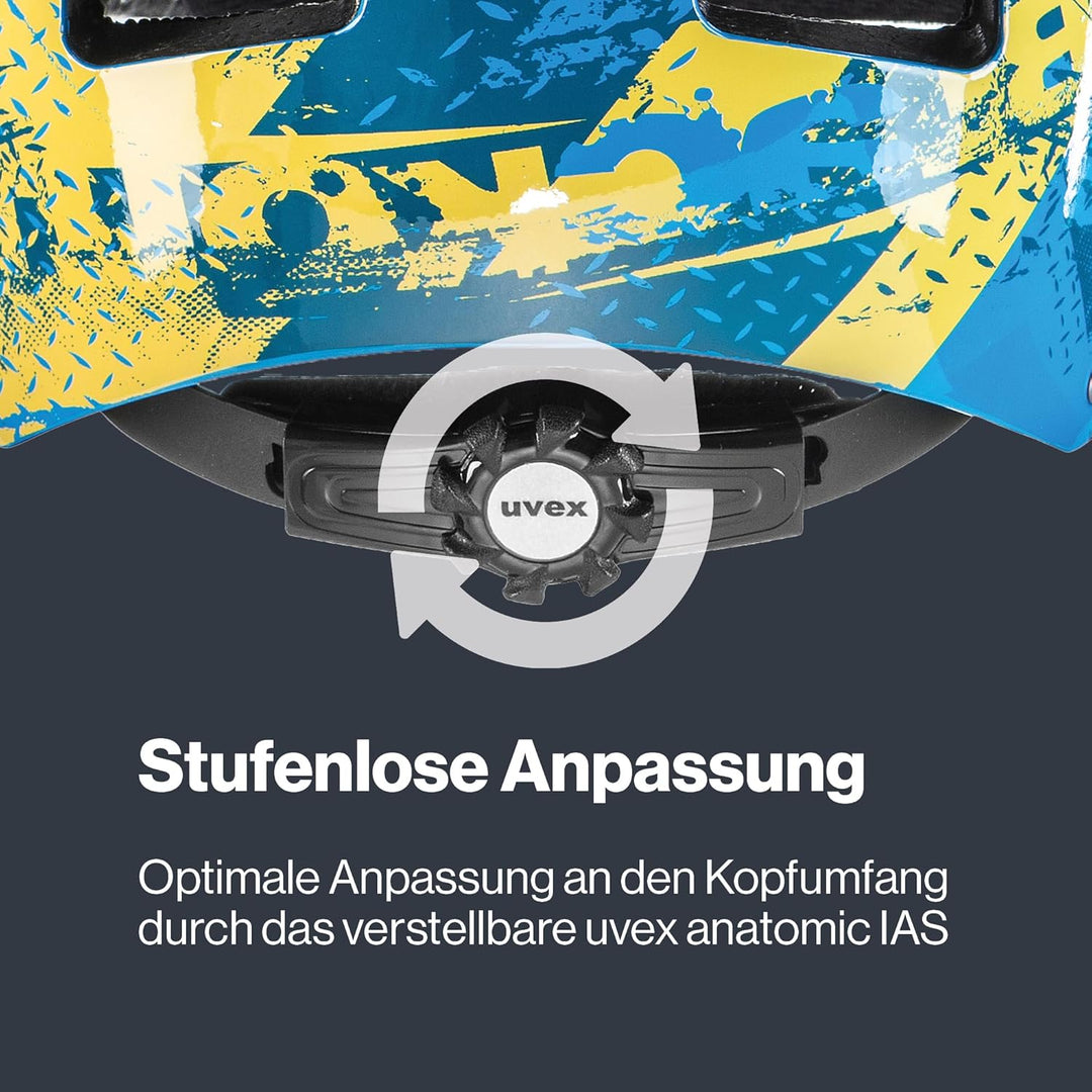 uvex Kid 3 - robuster Fahrradhelm für Kinder - individuelle Grössenanpassung - waschbare Innenaussta