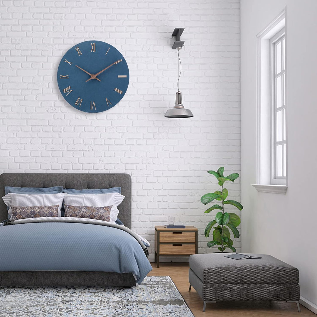 ACCSHINE MDF Holz Wanduhr Ohne TickgeräUsche Lautlos Modern 30cm Quarz Gross Batterie Betriebene Wan