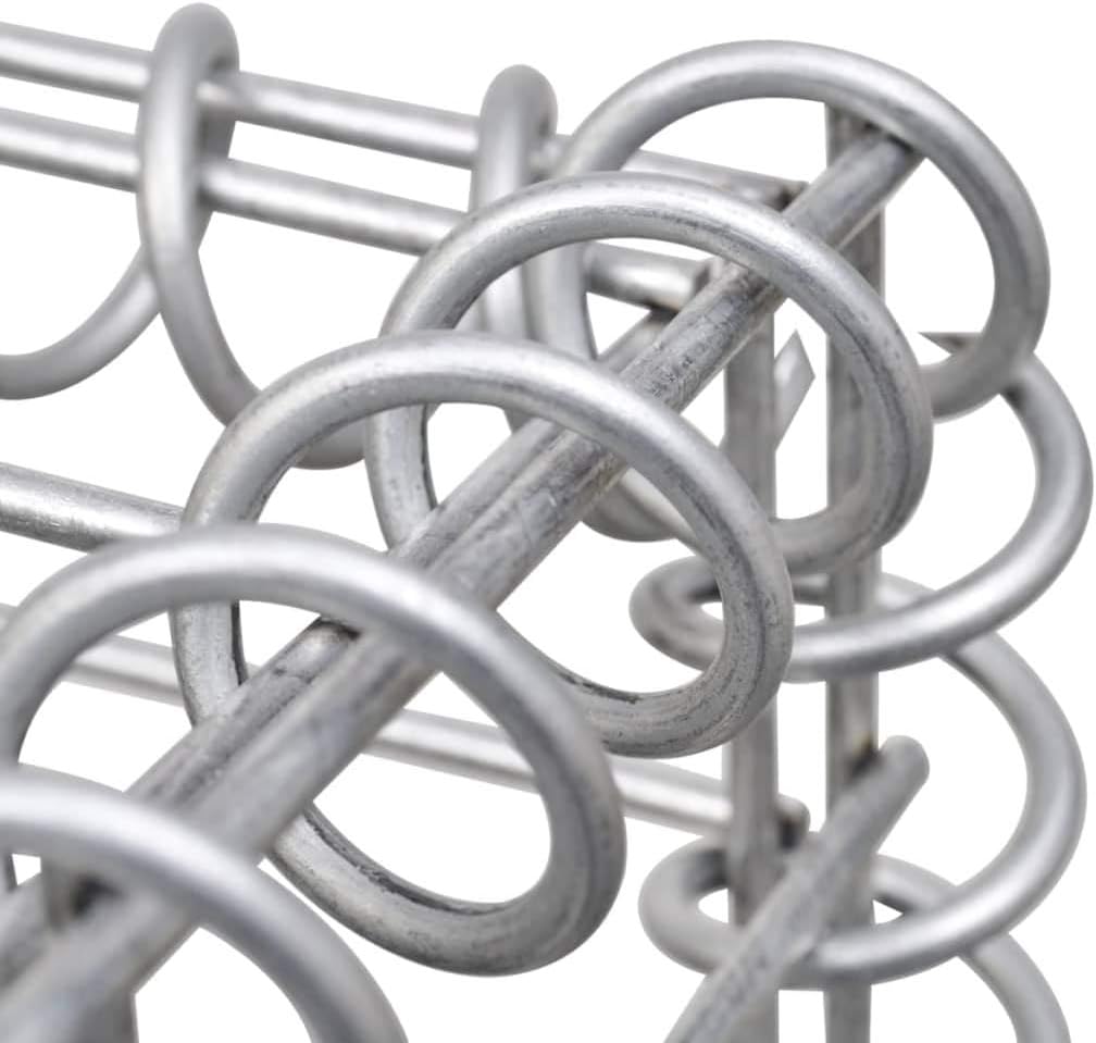 WIFESE 50x50x50 cm Würfel Gabionen Hochbeet Gabionenwand Steinkorb Gabione Gartenzaun Gabionenkorb G