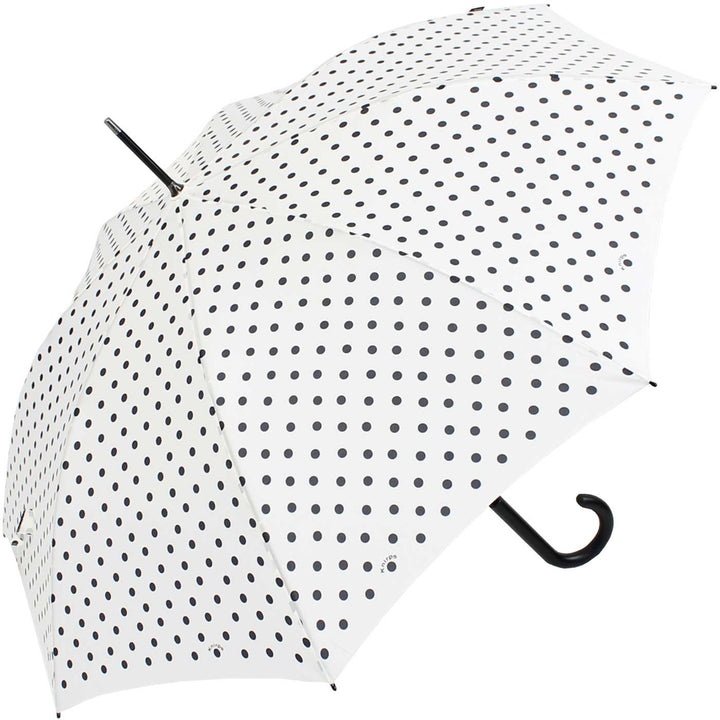 Knirps Stockschirm Damen Automatik Polka dots - White-Black, White-black