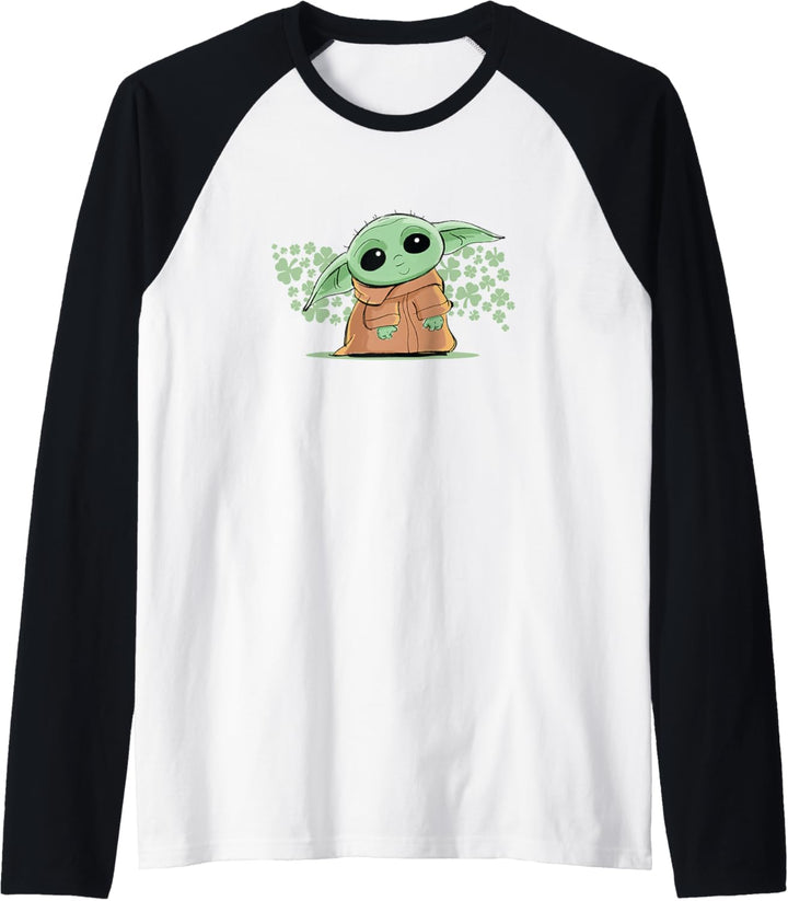 Star Wars The Mandalorian The Child Green St. Patrick's Day Raglan
