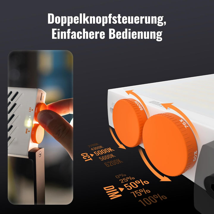 ZHIYUN FIVERAY M40 LED Videoleuchte [Official], 40W Videolicht mit 14000 Lux und 2700-6200K, CRI 96+