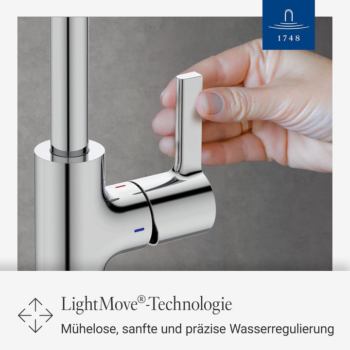 Villeroy &amp; Boch Variaro Küchenarmatur, Armatur Küche, 306 mm Auslaufhöhe, 360° schwenkbarer Auslauf,