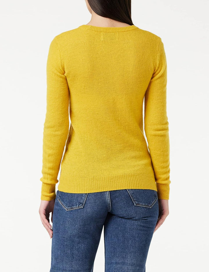 SPARKZ COPENHAGEN Damen Pure Cashmere O-Neck Pullover XS Gelb (Tuscan Sun 362), XS Gelb (Tuscan Sun