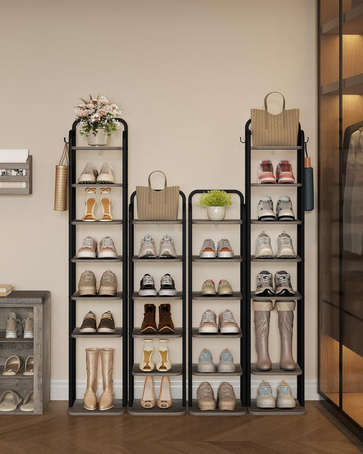 Hzuaneri Vertikales Schuhregal, 8-Stöckige Schuhregale, Schuhturm für kleine Räume, freistehend, Ver