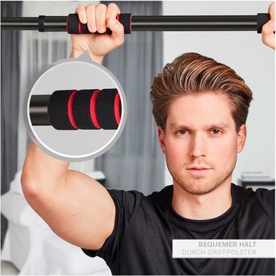 Sport-Tec Türreck Klimmzugstange Pull-Up 4.0, ausziehbar 63-101 cm, Klimmzugstange für Türrahmen Tür