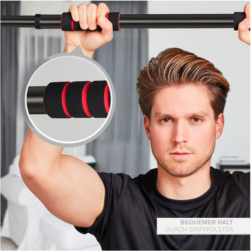 Sport-Tec Türreck Klimmzugstange Pull-Up 4.0, ausziehbar 63-101 cm, Klimmzugstange für Türrahmen Tür