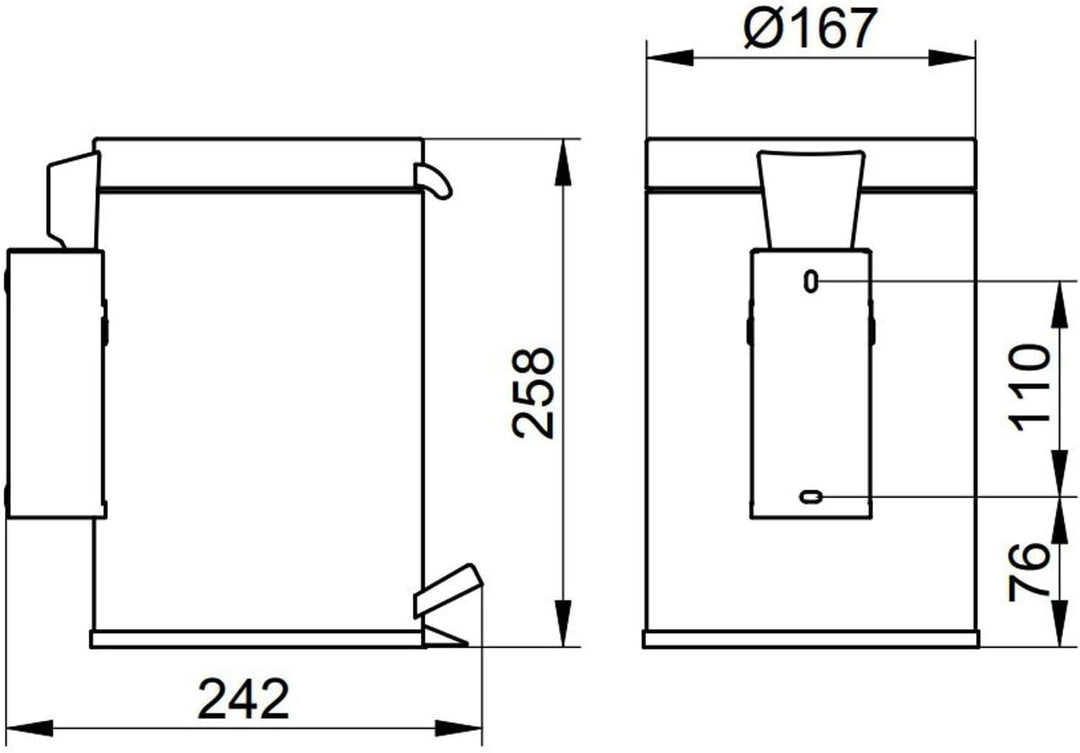 Keuco 14977010000 Plan Hygiene Abfallsammler wandhängend chrom