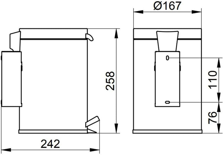 Keuco 14977010000 Plan Hygiene Abfallsammler wandhängend chrom