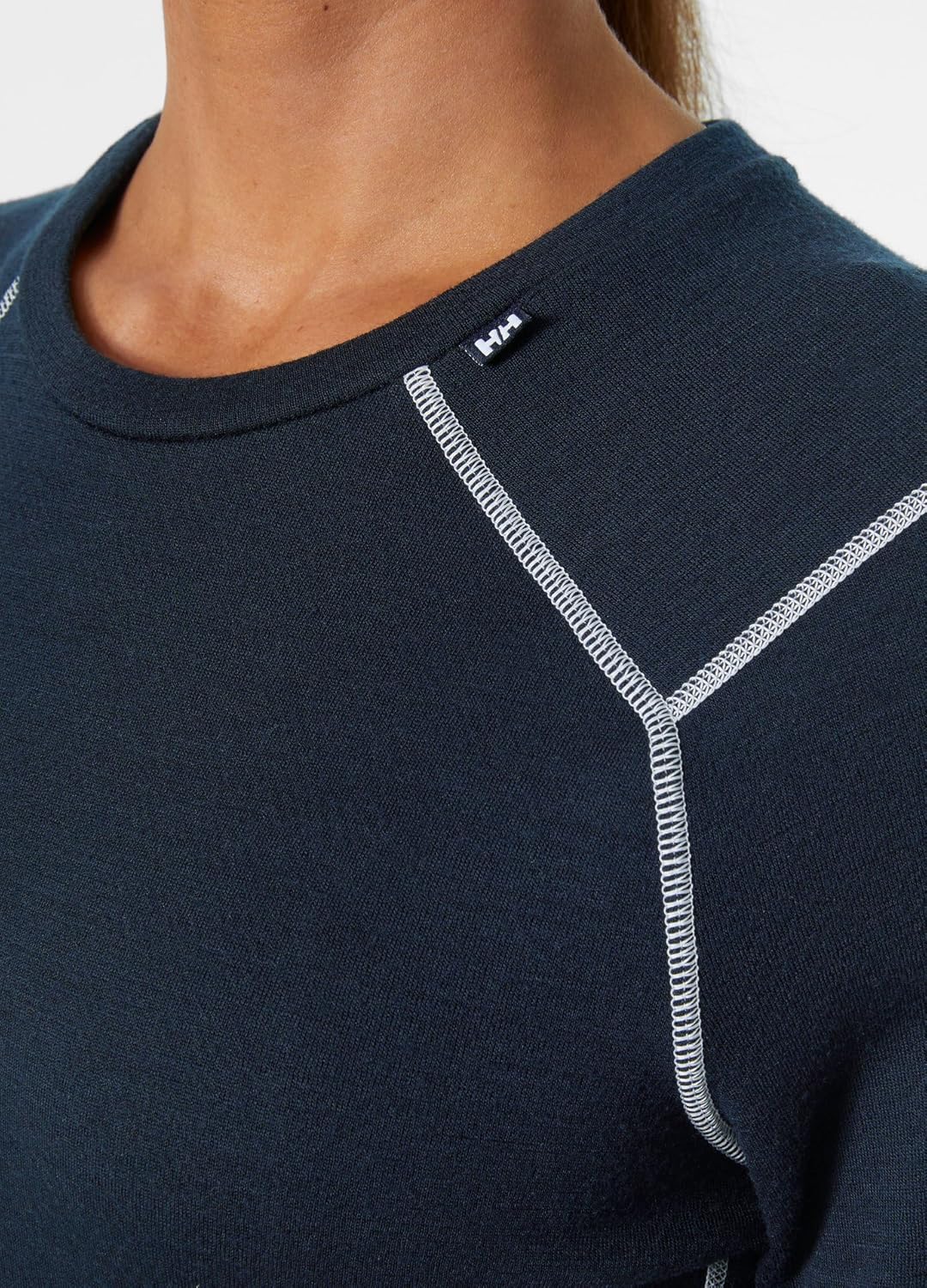Damen Helly Hansen W Lifa Merino Midweight Crew, Marineblau, L