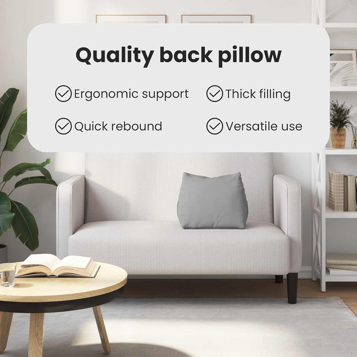 vidaXL Rückenkissen Wolkengrau 45 x 20 x 35 cm Stoff, Kissen für Wohnzimmer, moderner Bezug, abnehmb