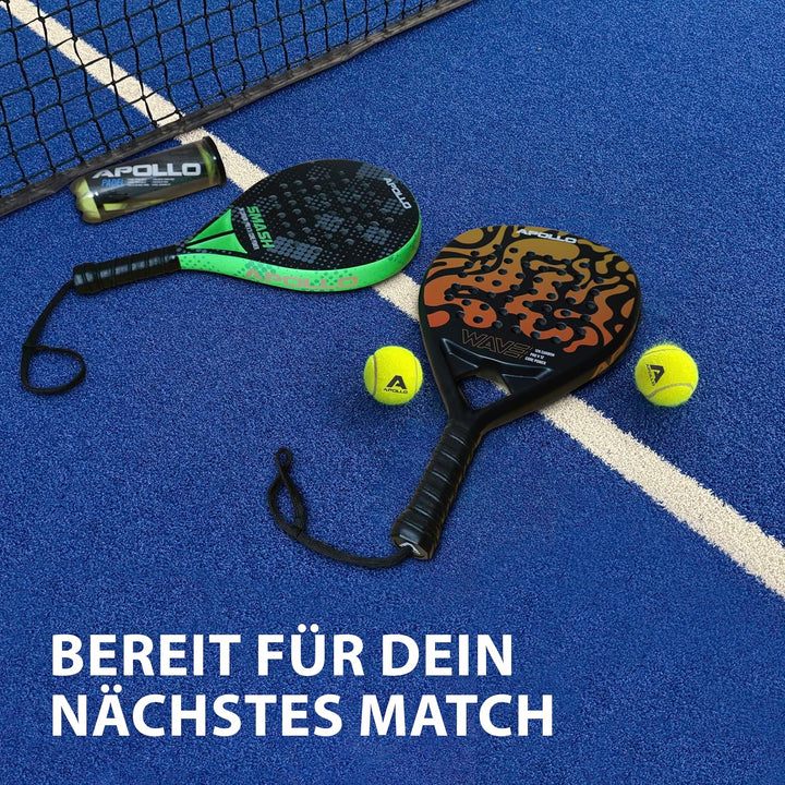 Apollo Padel Schläger - Padelschläger für Anfänger und Fortgeschrittene, Carbon-Schläger für Damen u