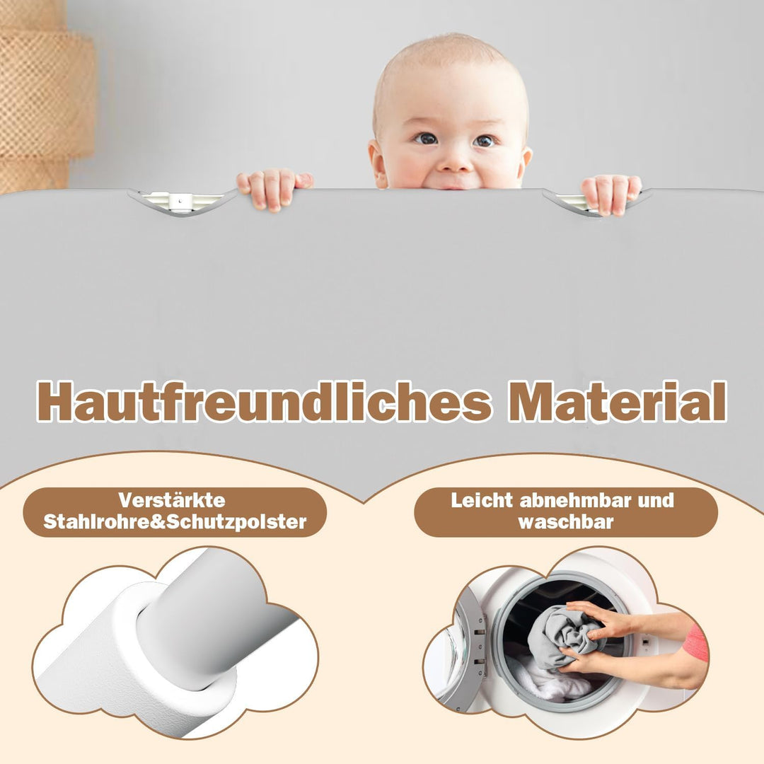 Eulenke 180cm Bettgitter Rausfallschutz Klappbar, Höhenverstellbar Bettschutzgitter Kinderbettgitter