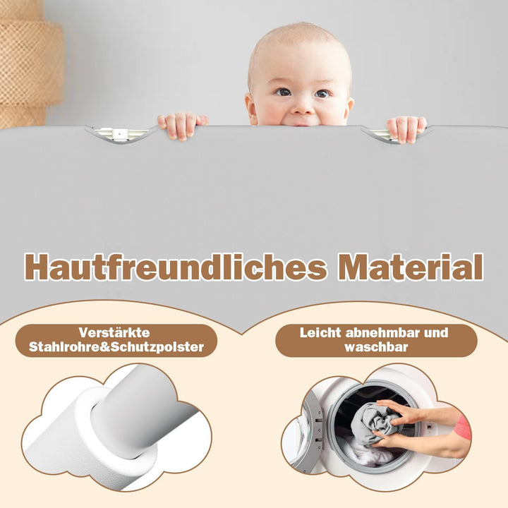 Eulenke 180cm Bettgitter Rausfallschutz Klappbar, Höhenverstellbar Bettschutzgitter Kinderbettgitter