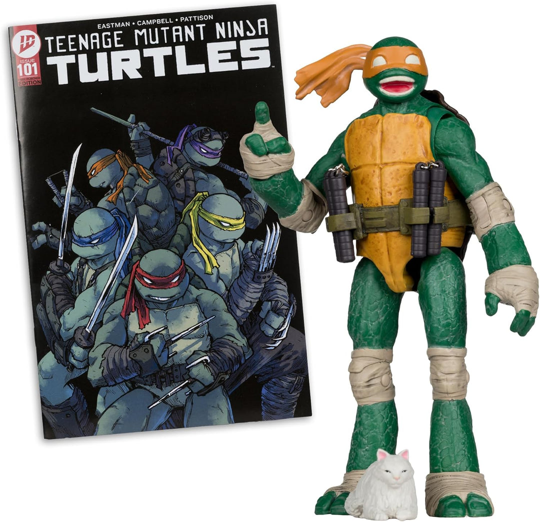 McFarlane Teenage Mutant Ninja Turtles (Page Punchers) Michelangelo Actionfigur mit Comic-Spielzeug,