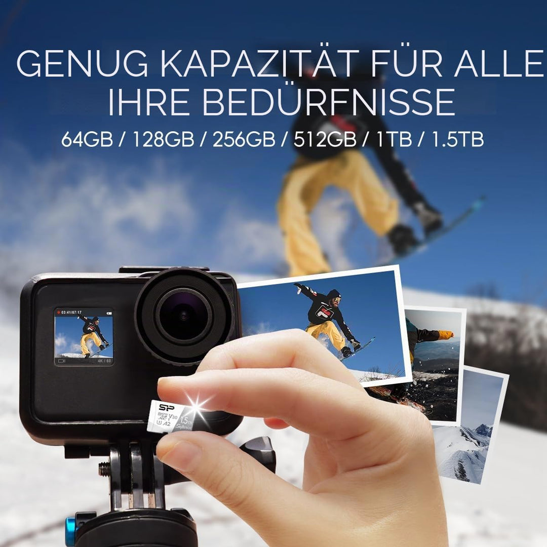Silicon Power 512GB Superior Micro SDXC UHS-I (U3), V30 4K A2, Compatible with GoPro Hero 9 High Spe