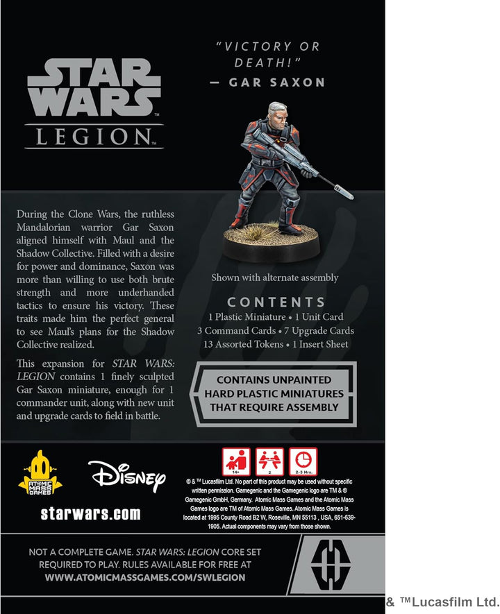 Atomic Mass Games Gar Saxon: Star Wars Legion, Brettspiel, ab 14 Jahren, für 2 Spieler, 90 Minuten S