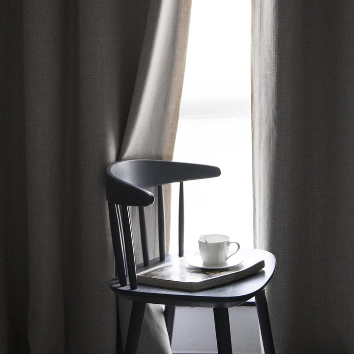 always4u Vorhang Blickdicht 100% mit Ösen, Elegente Gardinen Wohnzimmer Modern Abdunkelnde Vorhänge