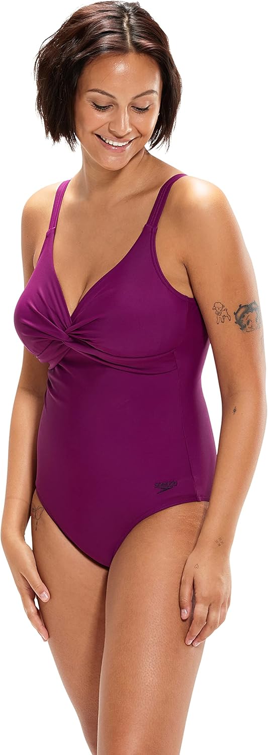 Speedo Brigitte Badeanzug Damen 34 Violett, 34 Violett