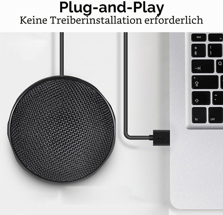 Konferenz-USB-Mikrofon, Tragbares Desktop-PC-Mikrofon, Kompaktes Pick-Up-Mikrofon mit Klarer Klangqu