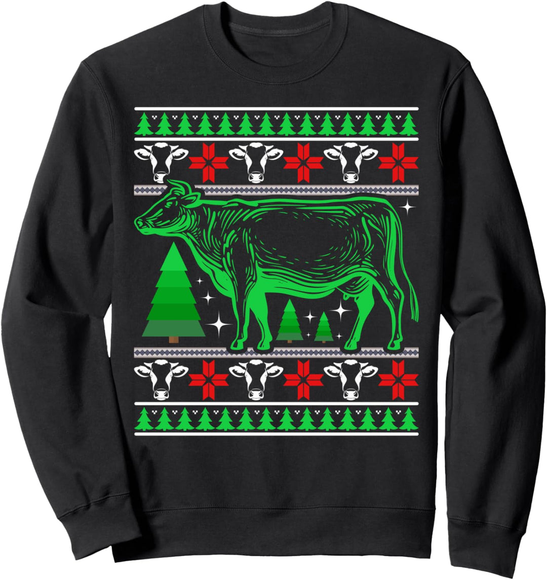 Weihnachten Ugly Christmas Geschenk Landwirtschaft Kühe Kuh Sweatshirt
