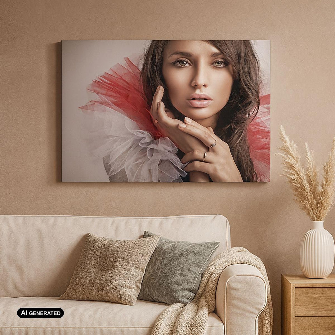Bilder auf Leinwand 100x70cm Leinwandbild Schönheit kleid mode modell Gross Wanddeko Bild Schlafzimm