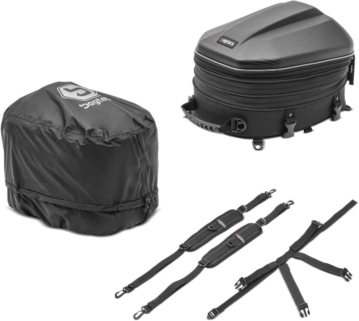 Motorrad Hecktasche für Beifahrersitz Bagtecs CRB Volumen variabel 14-22 L