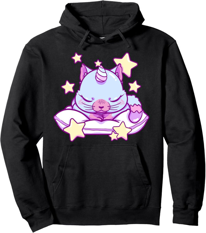 Caticorn Pillow Nap Stars Pullover Hoodie